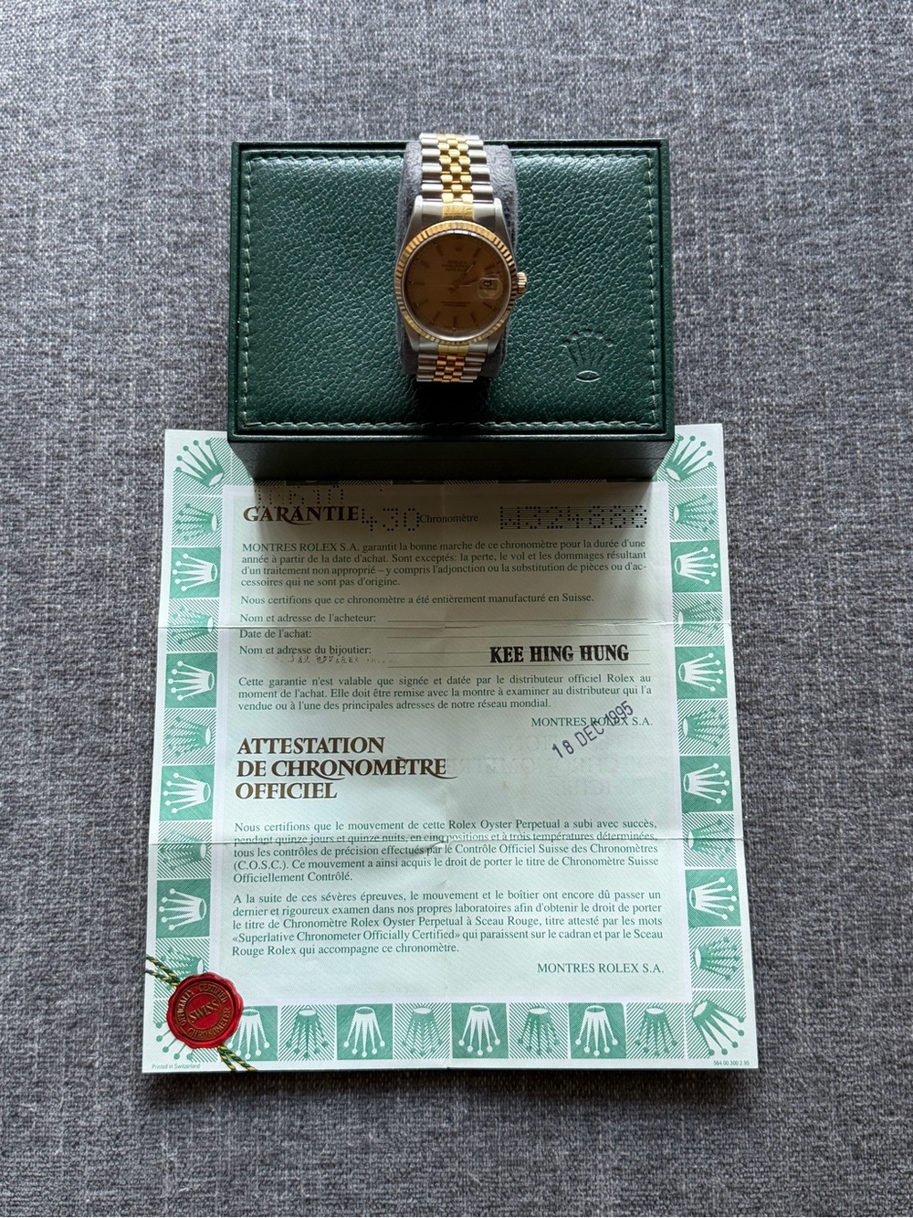ROLEX Datejust 36mm Automatic Champagne Dial Two-Tone Jubilee Fluted Bezel Watch - Picture 14 of 15